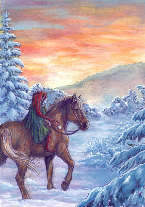 Christmas card illustration, 2024