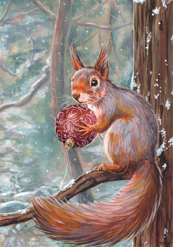 Christmas card illustration, 2023